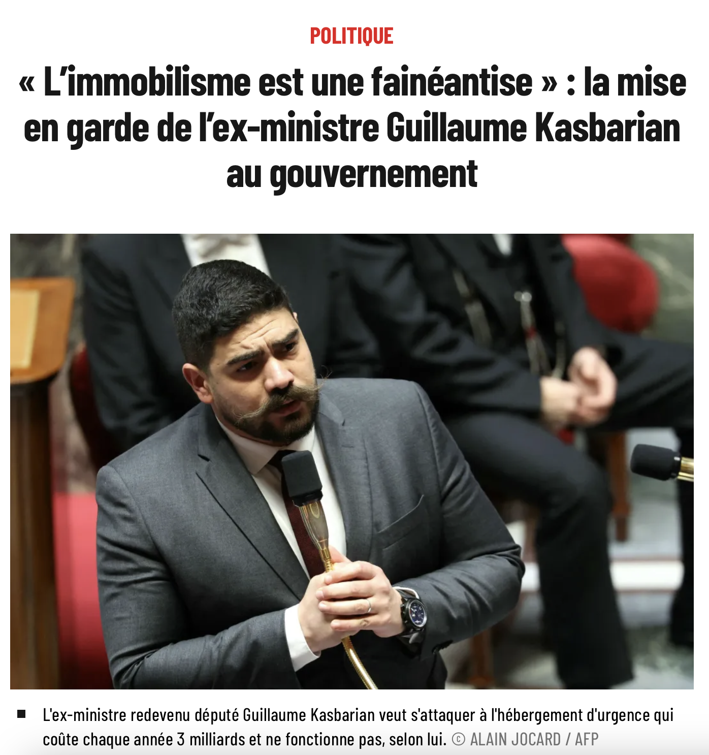 DE RETOUR À L&rsquo;ASSEMBLÉE NATIONALE